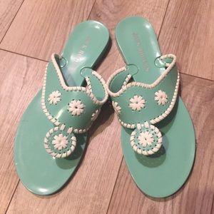 Jack Rogers Turquoise Bahamas Navajo Jelly sandals